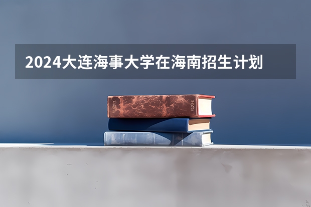 2024大连海事大学在海南招生计划表