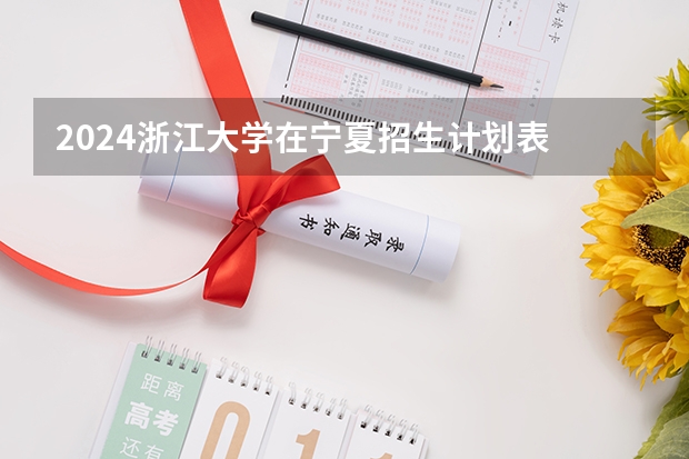 2024浙江大学在宁夏招生计划表