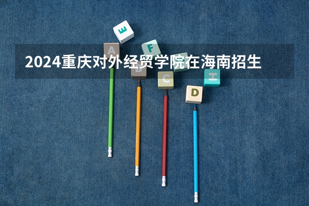 2024重庆对外经贸学院在海南招生计划表