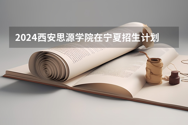 2024西安思源学院在宁夏招生计划表