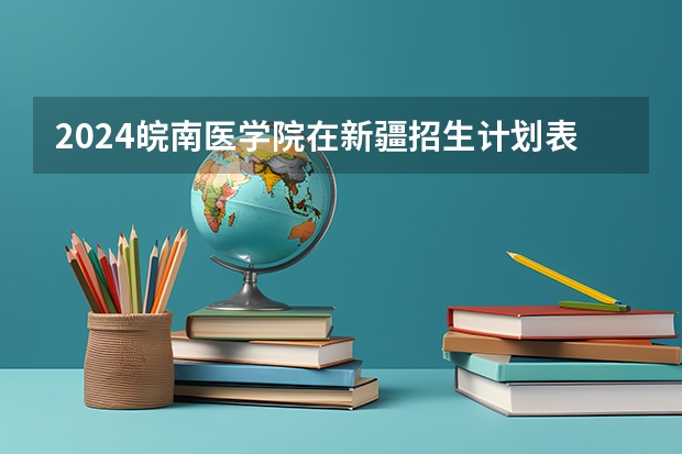 2024皖南医学院在新疆招生计划表