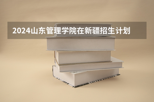 2024山东管理学院在新疆招生计划表