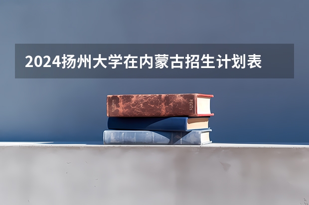 2024扬州大学在内蒙古招生计划表