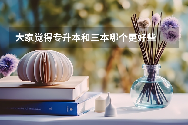 大家觉得专升本和三本哪个更好些