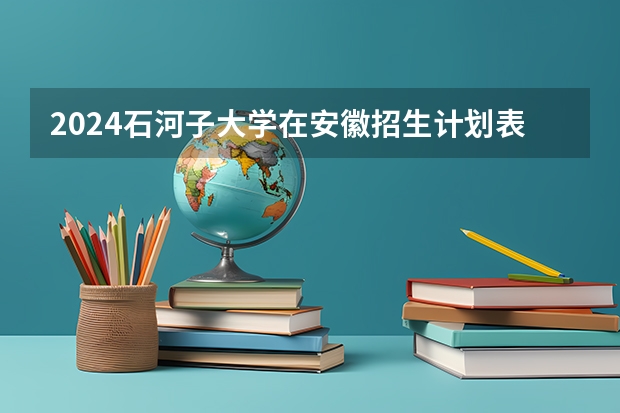2024石河子大学在安徽招生计划表