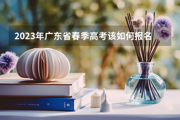 2023年广东省春季高考该如何报名