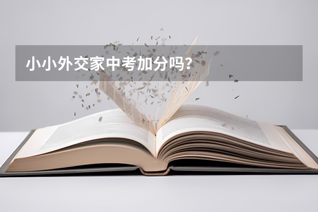 小小外交家中考加分吗？