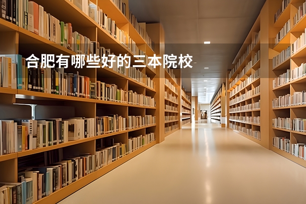 合肥有哪些好的三本院校