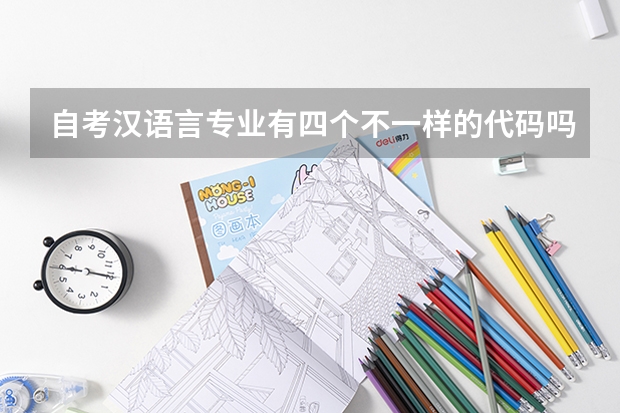 自考汉语言专业有四个不一样的代码吗