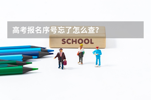 高考报名序号忘了怎么查？