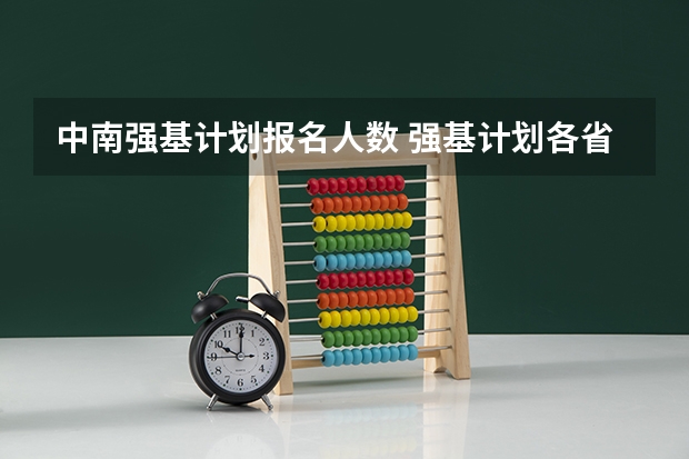 中南强基计划报名人数 强基计划各省录取人数
