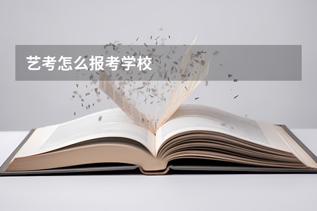 艺考怎么报考学校