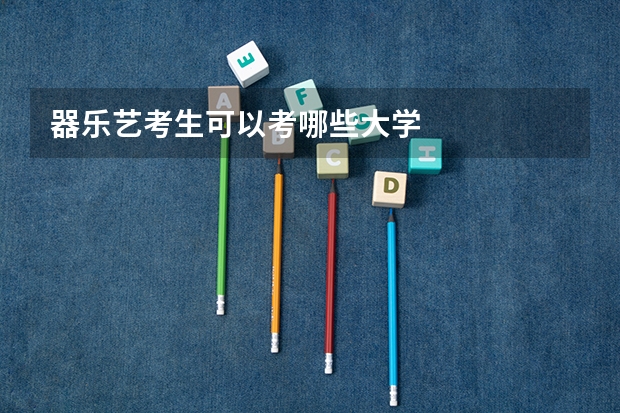 器乐艺考生可以考哪些大学