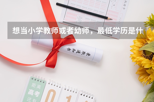想当小学教师或者幼师,最低学历是什么?三本大学行么?