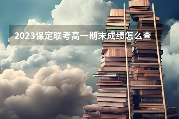 2023保定联考高一期末成绩怎么查