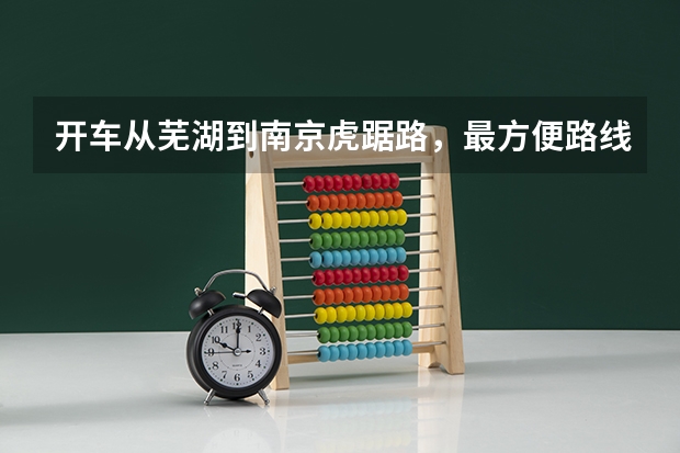 开车从芜湖到南京虎踞路，最方便路线怎么走方便？急啊！！！赶着去南京艺考！