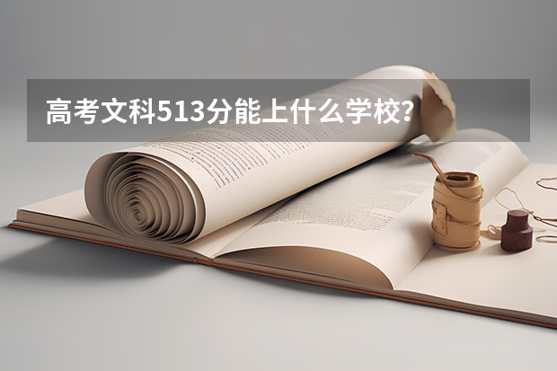 高考文科513分能上什么学校？