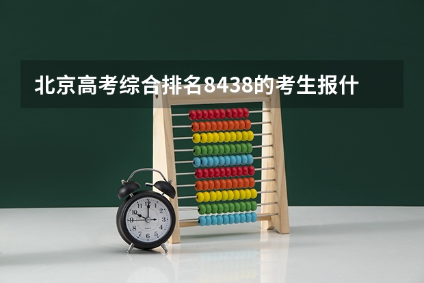 北京高考综合排名8438的考生报什么大学