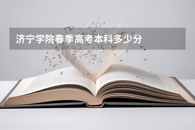 济宁学院春季高考本科多少分