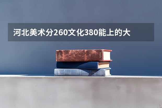 河北美术分260文化380能上的大学 有关大学的一些事物