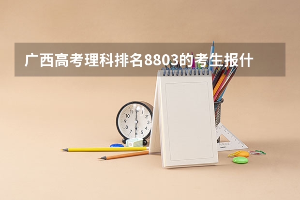 广西高考理科排名8803的考生报什么大学