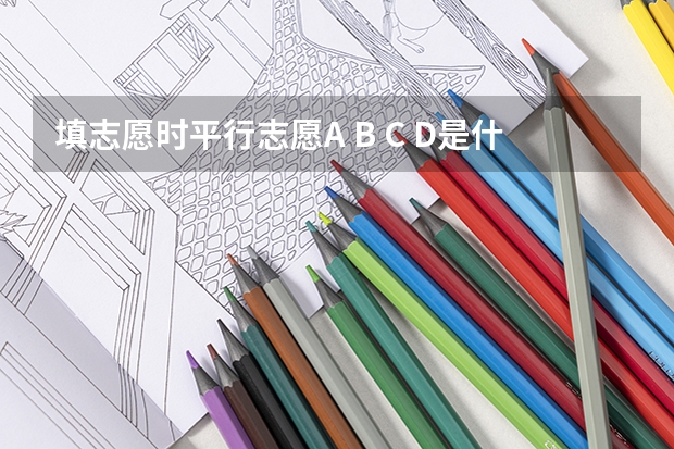 填志愿时平行志愿A B C D是什么意思