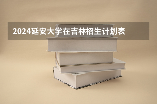 2024延安大学在吉林招生计划表