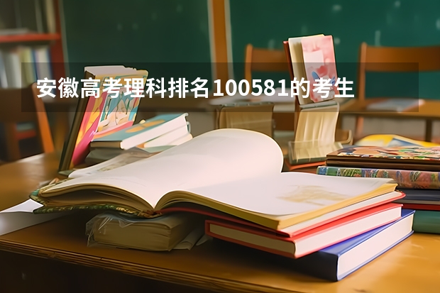 安徽高考理科排名100581的考生报什么大学