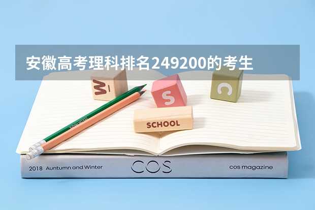 安徽高考理科排名249200的考生报什么大学
