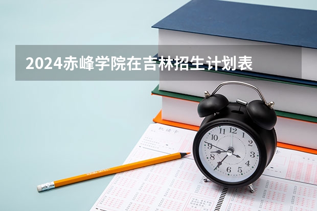 2024赤峰学院在吉林招生计划表