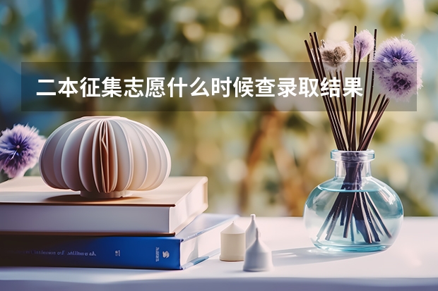 二本征集志愿什么时候查录取结果