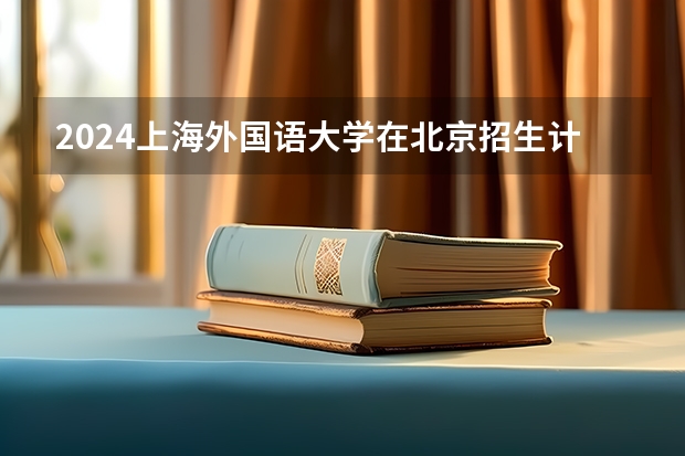 2024上海外国语大学在北京招生计划表